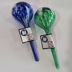 Set Of Two Aqua Globe Minis - New Blue And Green